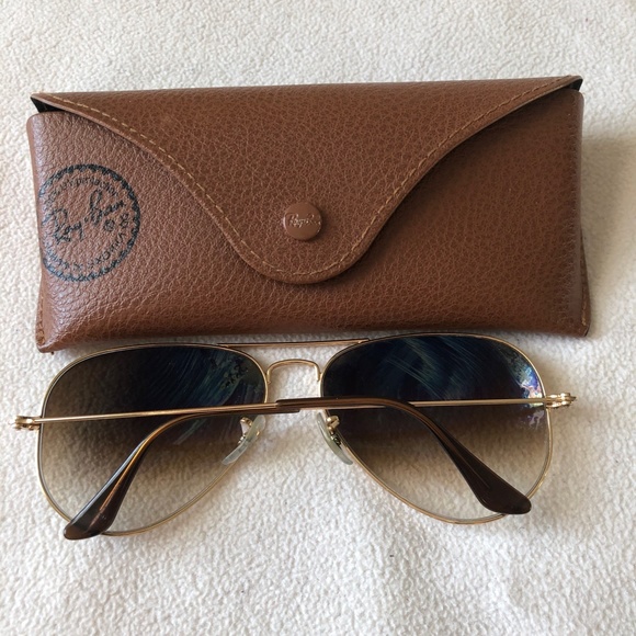 Ray-Ban Brown Tint Aviators with Case! - Picture 3 of 4